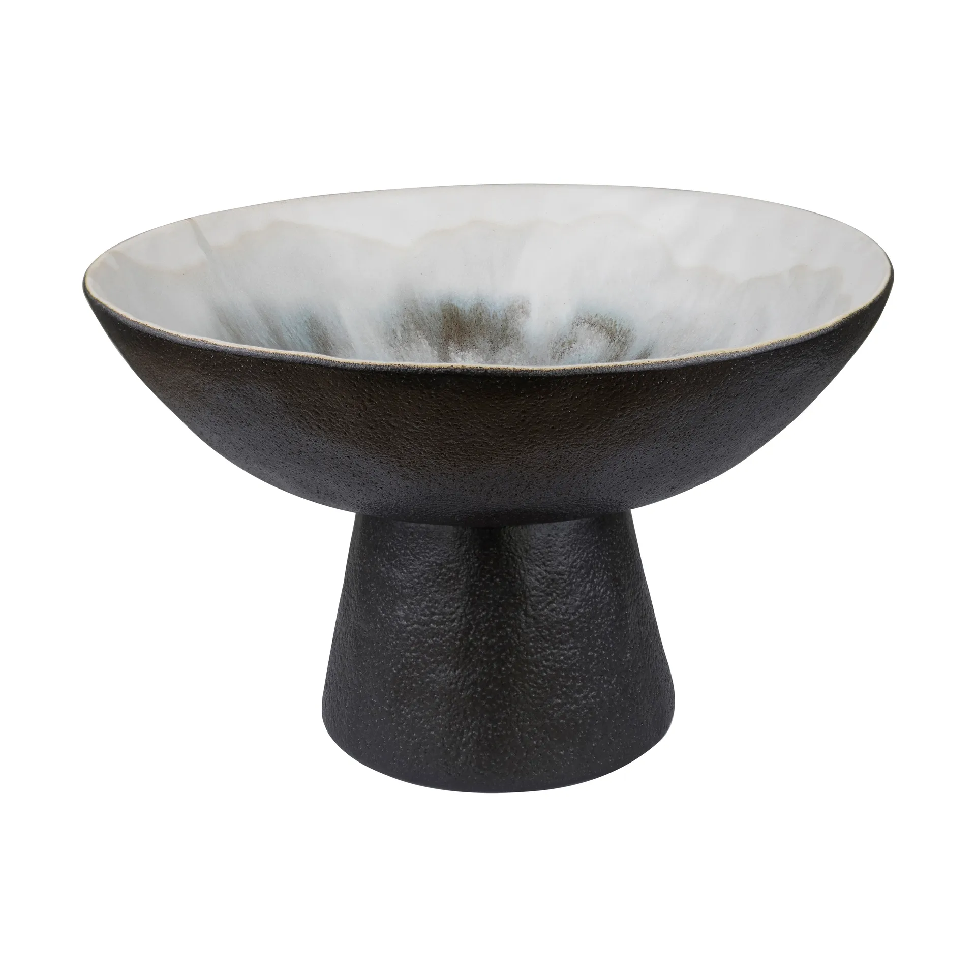 Coppa su piede By Hand Ø31,5x20 cm, Off-white Mette Ditmer