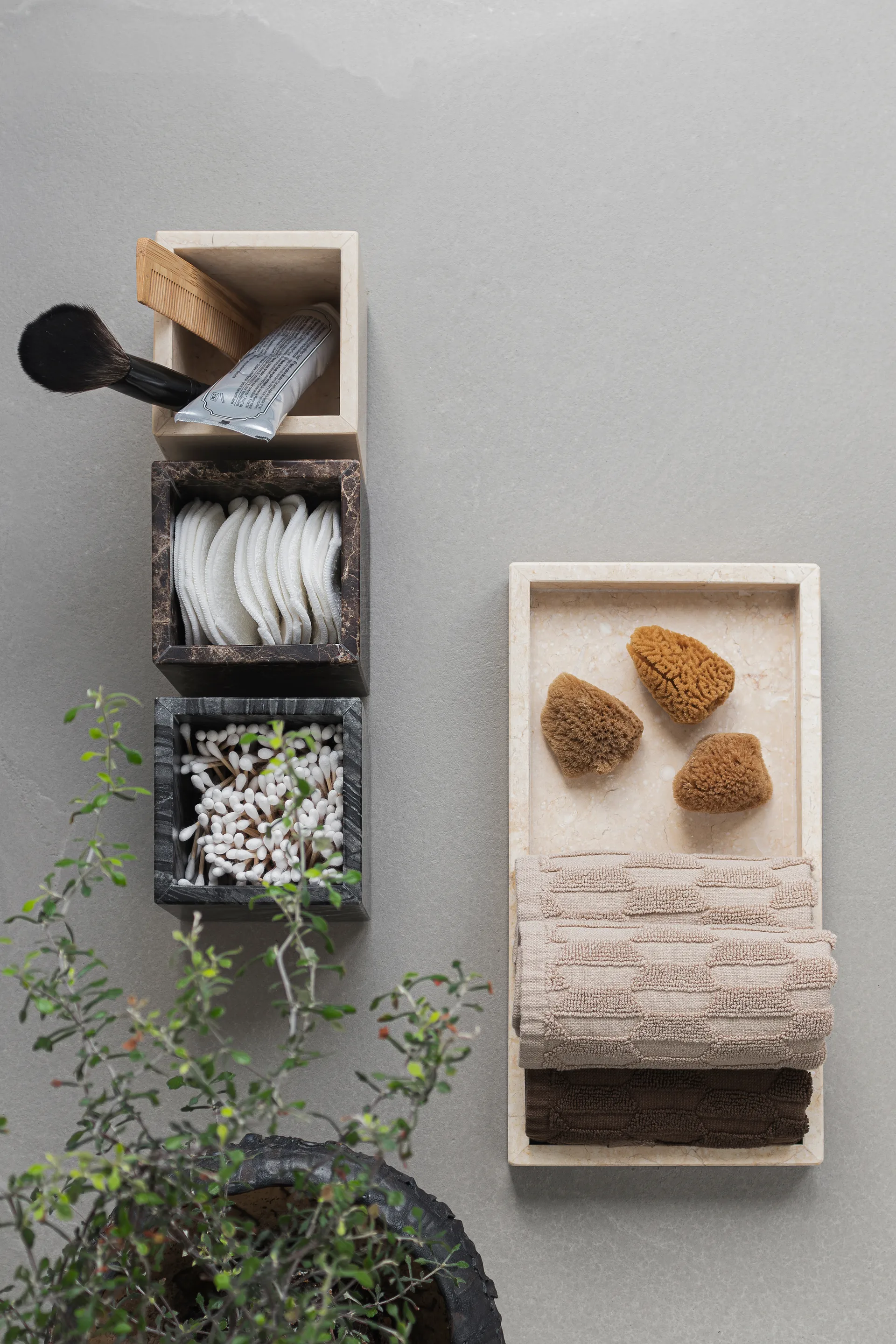 Cubo Marble 8,5x8,5 cm, Marrone Mette Ditmer