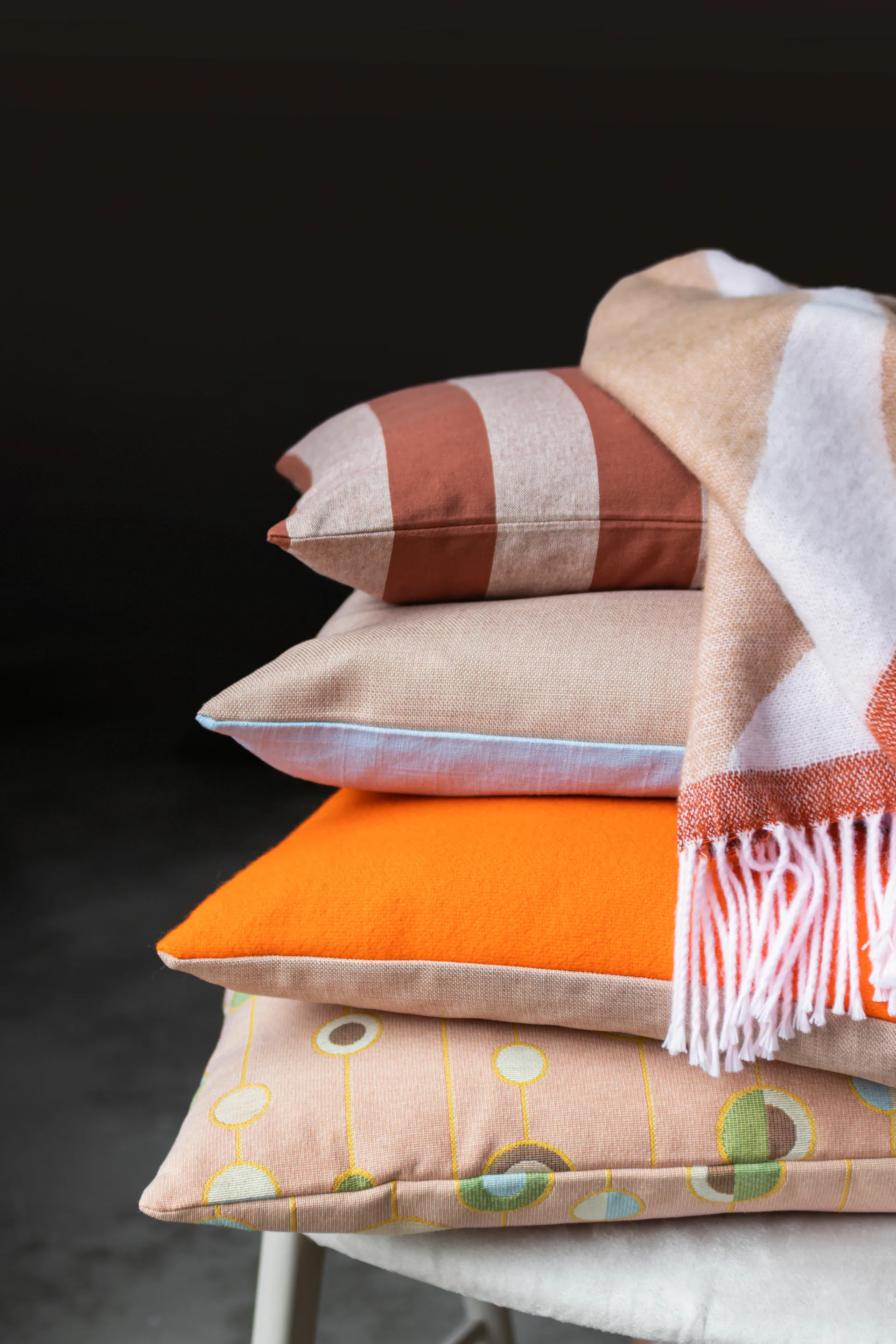 Cuscino Spectrum 50x50 cm, Arancione, pesca Mette Ditmer