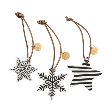 Decorazione natalizia Star, 3 pezzi - Nero - Mette Ditmer