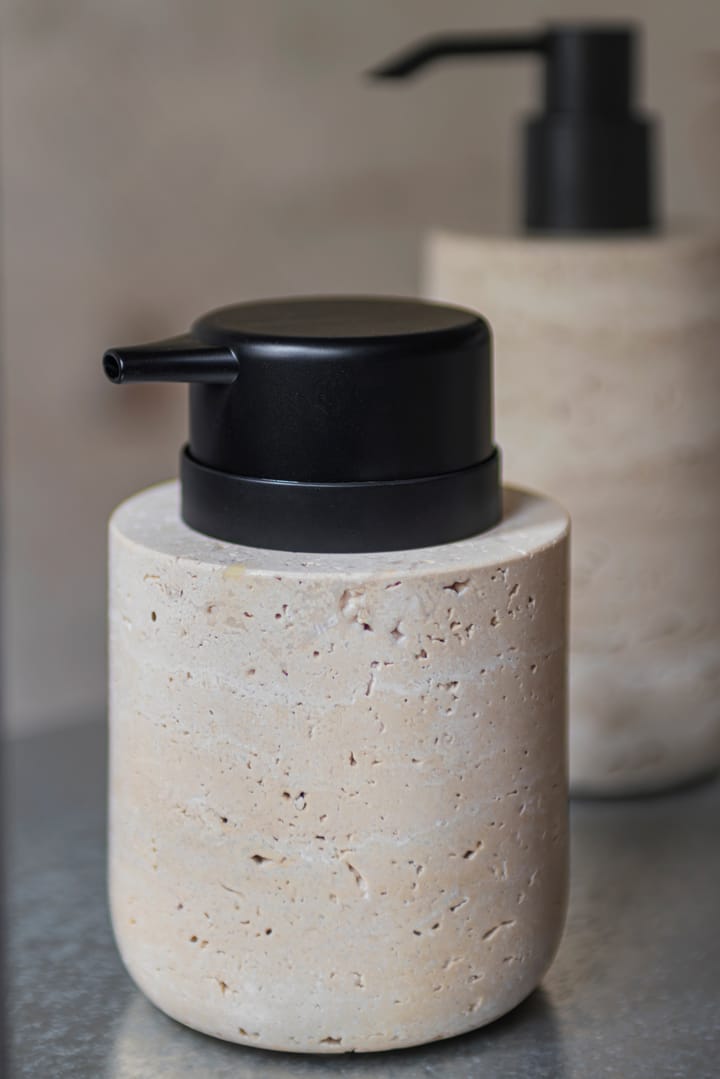 Dispenser di sapone in travertino 12,5 cm, Lino Mette Ditmer