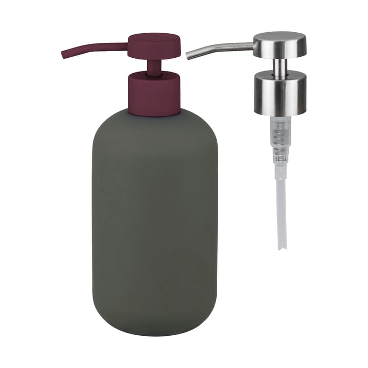 Dispenser sapone alto Lotus play, con 2 testine incluse - Verde oliva scuro - Mette Ditmer