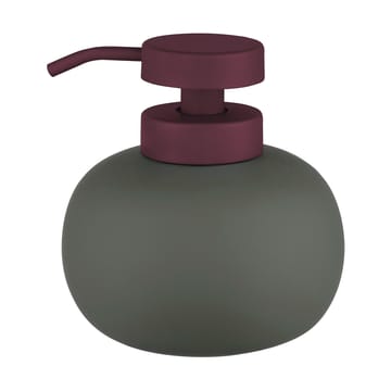 Dispenser sapone basso Lotus play, con 2 testine incluse - Verde oliva scuro - Mette Ditmer