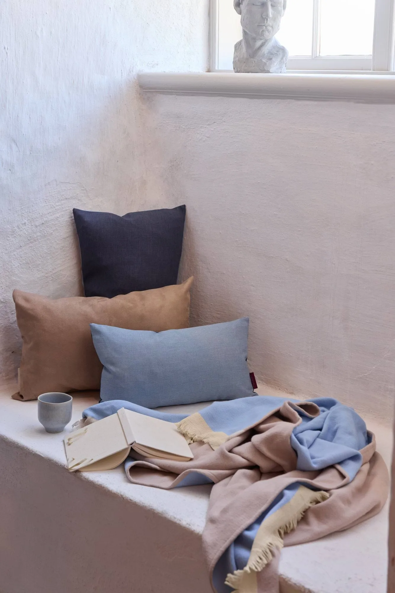 Duet plaid, Beige-Blue (beige-blu), 130x175 cm Mette Ditmer