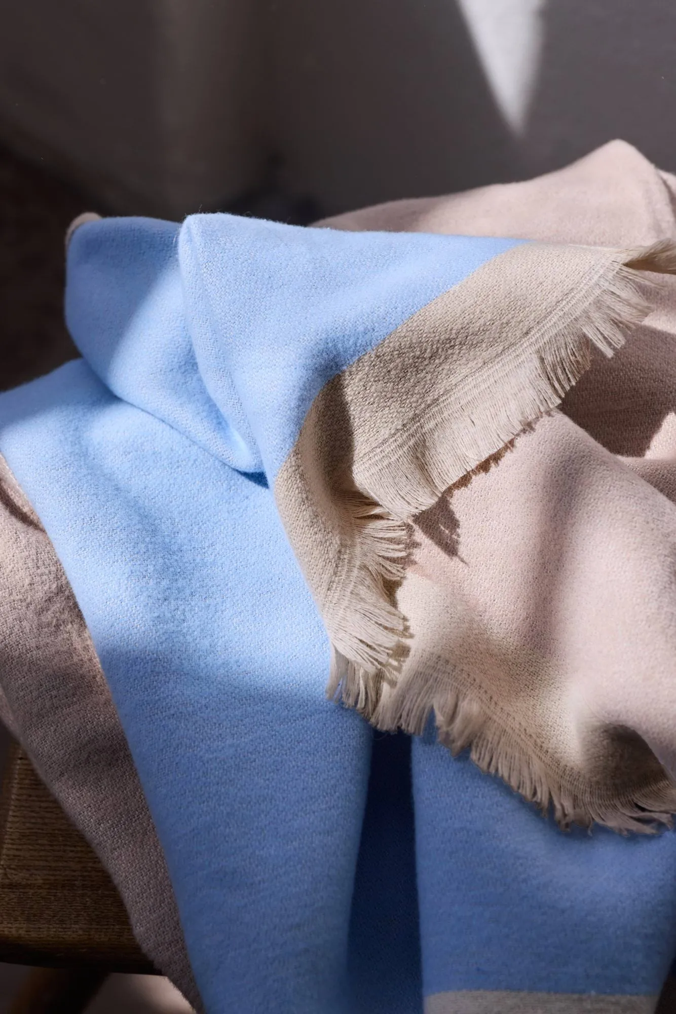 Duet plaid, Beige-Blue (beige-blu), 130x175 cm Mette Ditmer