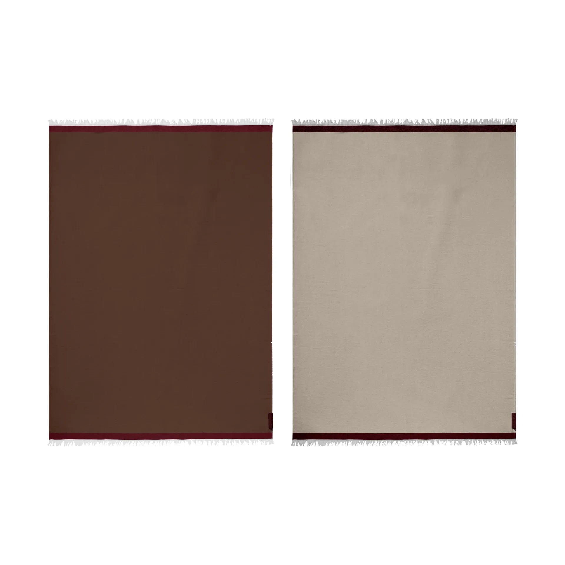Duet plaid, Brown-Beige (marrone-beige), 130x175 cm Mette Ditmer