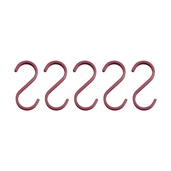 Gancio Hang-it 5 pezzi - Rosso - Mette Ditmer