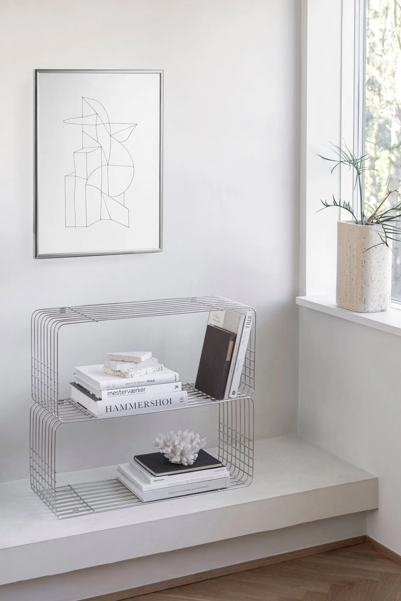 Mensola Wire, Cromo, 31x70x26 cm Mette Ditmer