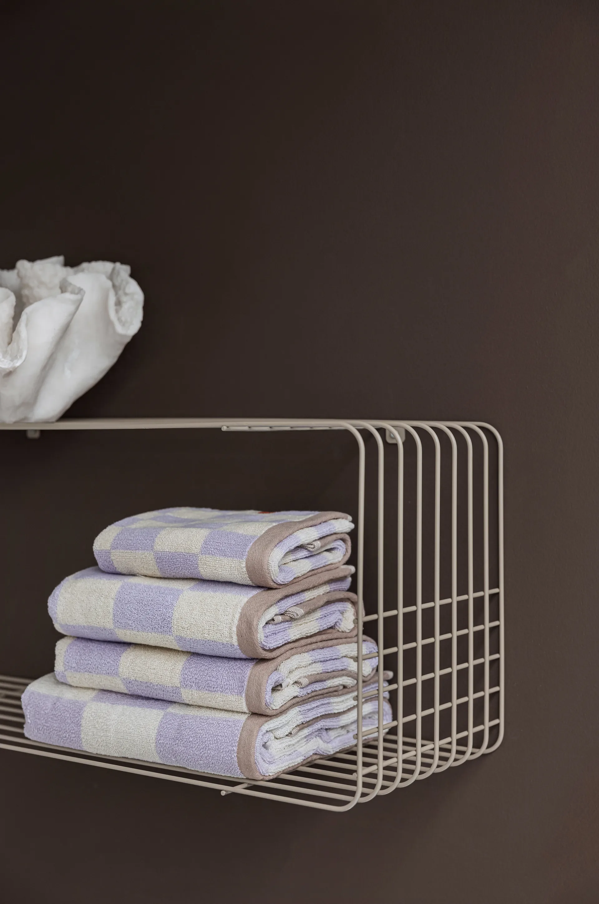 Mensola Wire, Sand, 31x70x26 cm Mette Ditmer