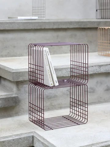 Mensola Wire - Short, rosso, 26x38x30,5 cm - Mette Ditmer