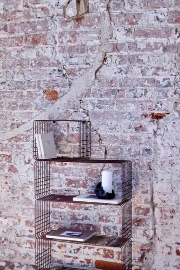 Mensola Wire - Short, rosso, 26x38x30,5 cm - Mette Ditmer
