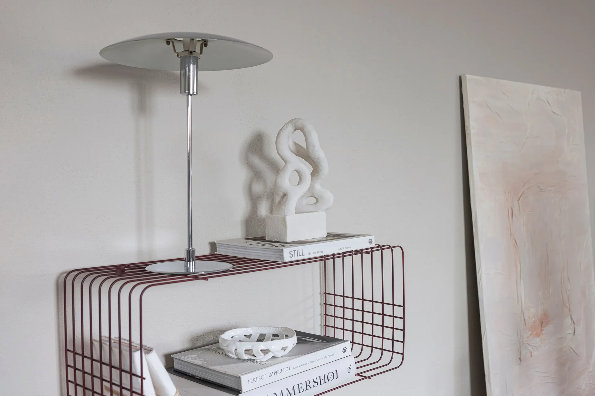 Mensola Wire, Wine, 31x70x26 cm Mette Ditmer