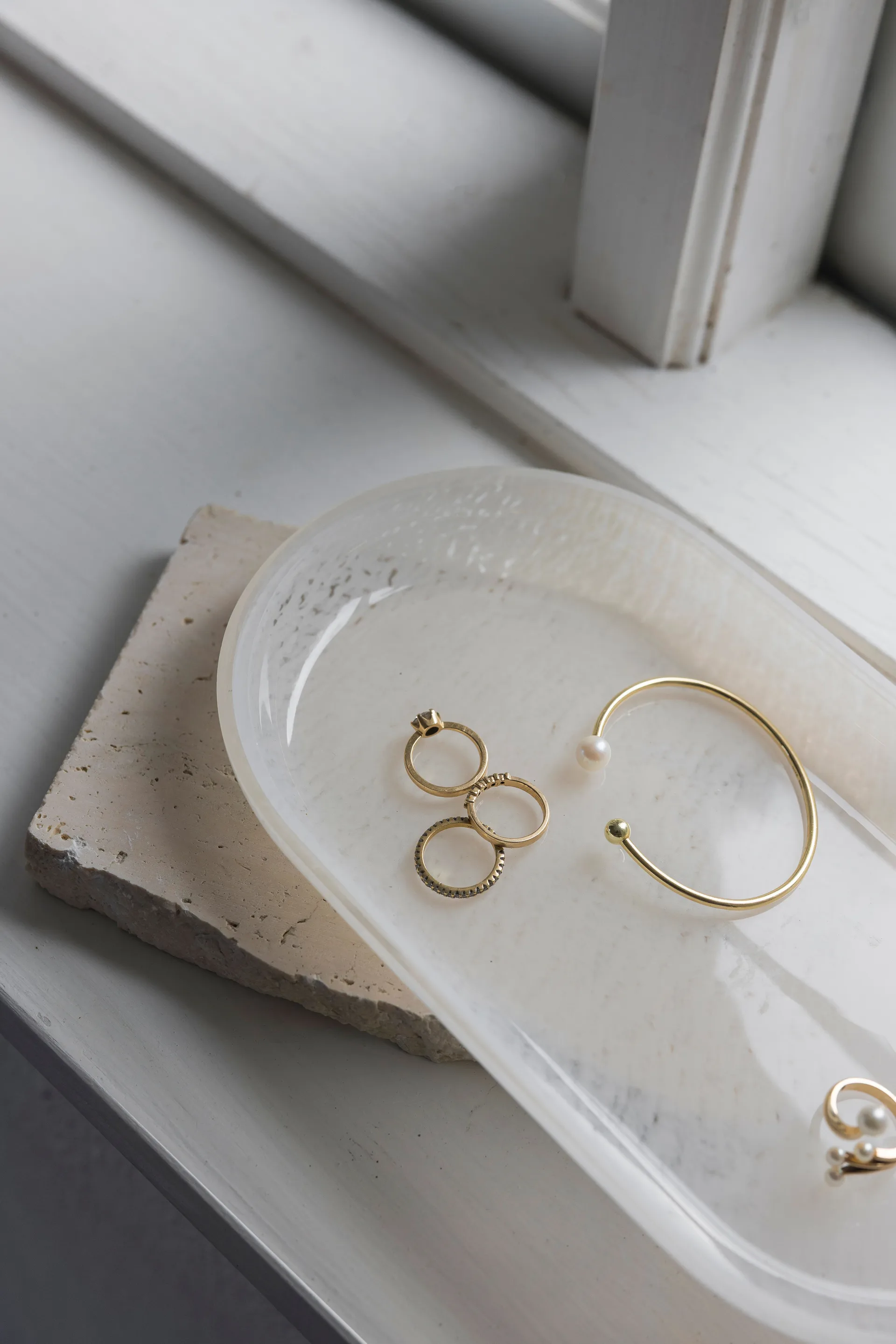 Opal vassoio, Linen, 14x25,5 cm Mette Ditmer