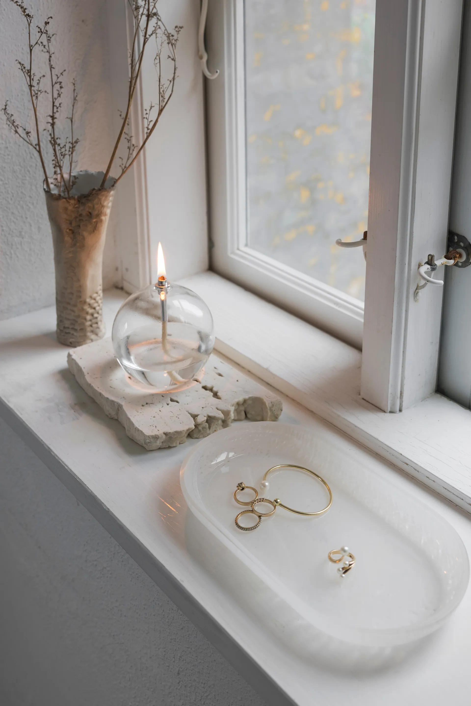 Opal vassoio, Linen, 14x25,5 cm Mette Ditmer