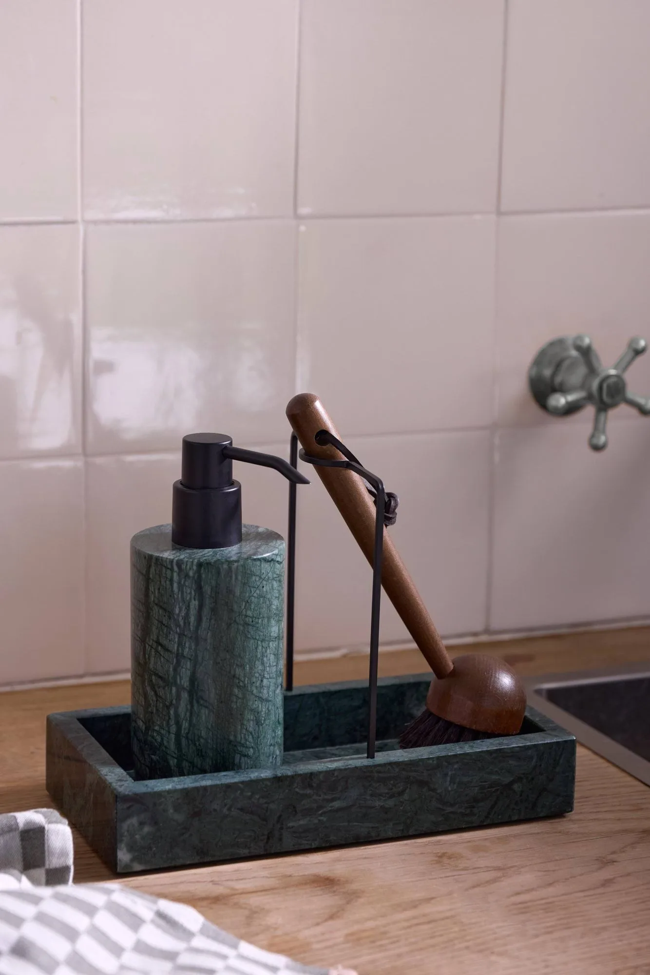 Organizer per lavello Marble 12x23,5 cm, Verde Mette Ditmer