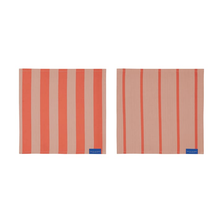 Panno da cucina Stripes 33x33 cm confezione da 2 - Latte - Mette Ditmer