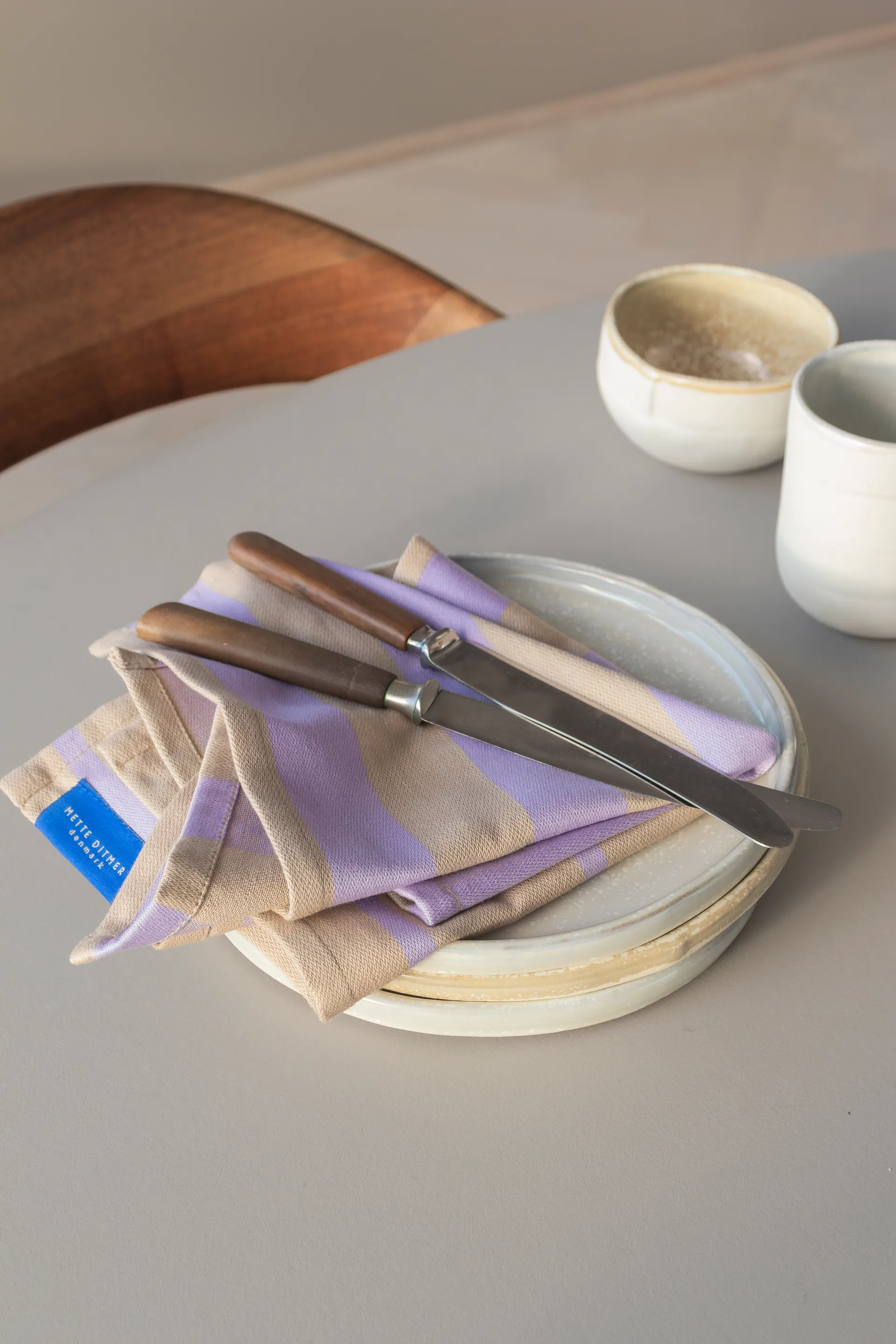 Panno da cucina Stripes 33x33 cm confezione da 2, Sabbia Mette Ditmer