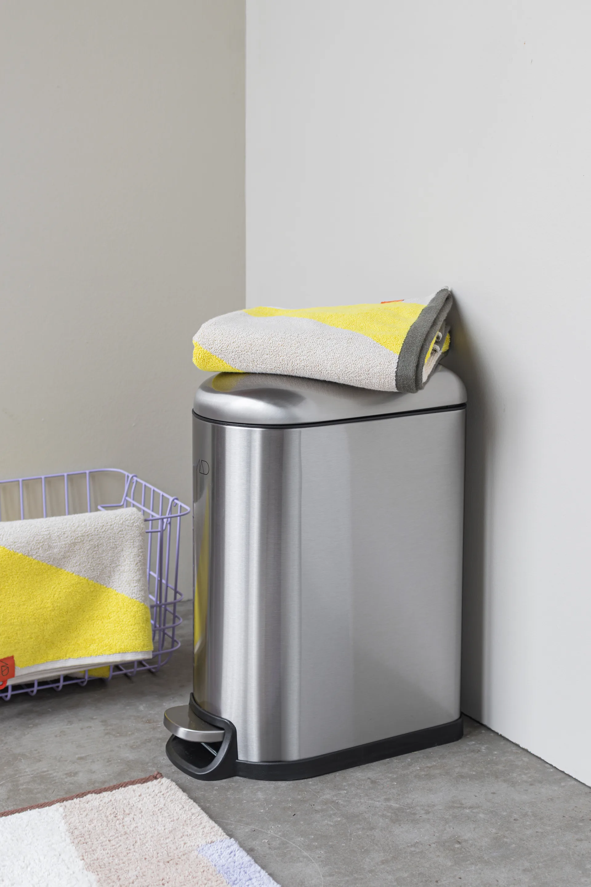 Pattumiera a pedale Walther 10 litri, Acciaio Mette Ditmer