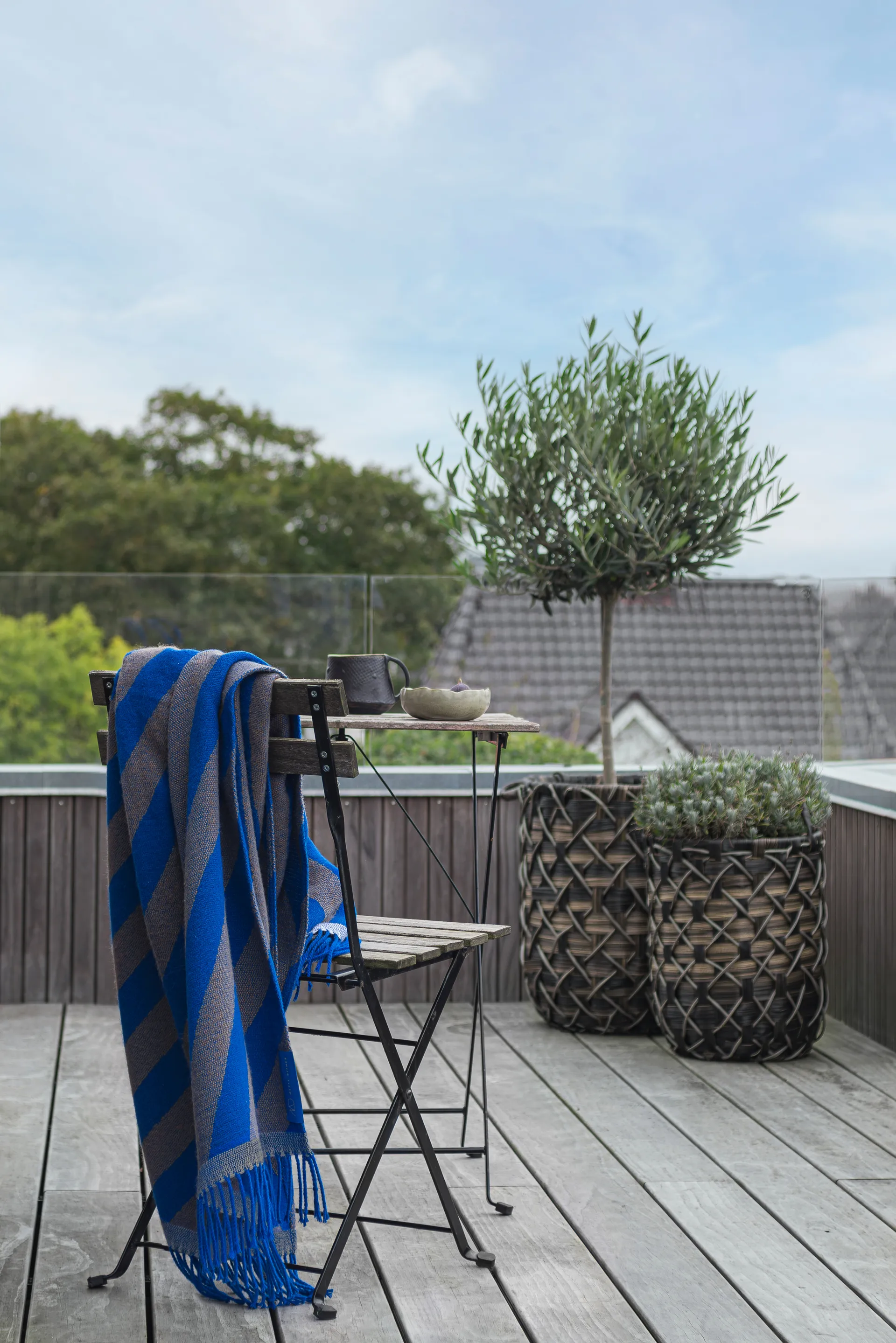 Plaid Retro 125x170 cm, Cobalto Mette Ditmer