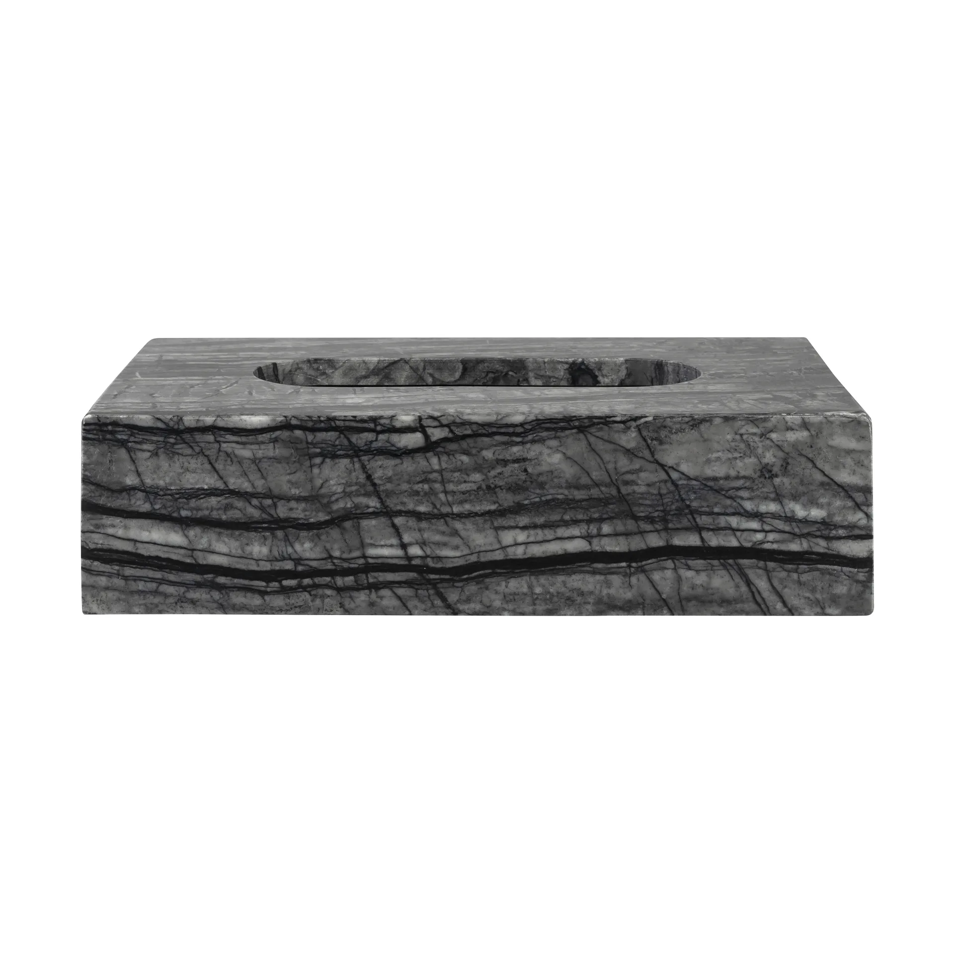 Portafazzoletti Marble 14x25,5 cm, Nero, grigio Mette Ditmer