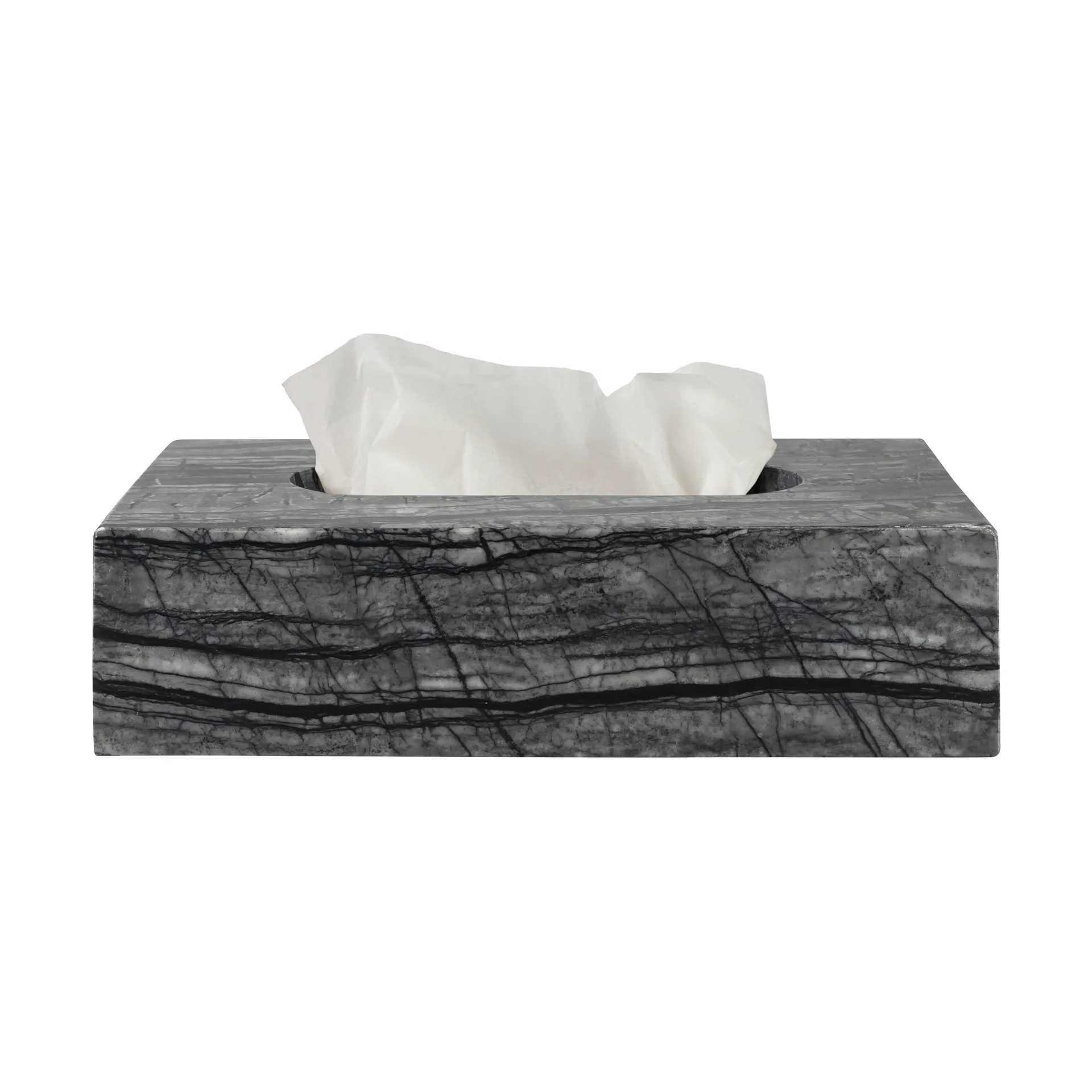Portafazzoletti Marble 14x25,5 cm, Nero, grigio Mette Ditmer