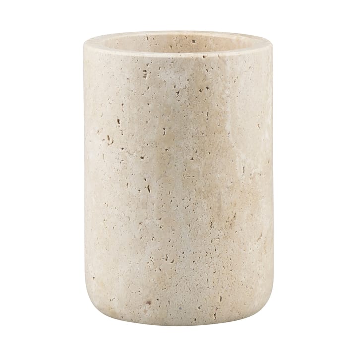 Portaspazzolino in travertino 10 cm - Lino - Mette Ditmer