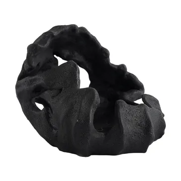Reef portacandela per candela a colonna - Nero, Ø16,5x13 cm - Mette Ditmer