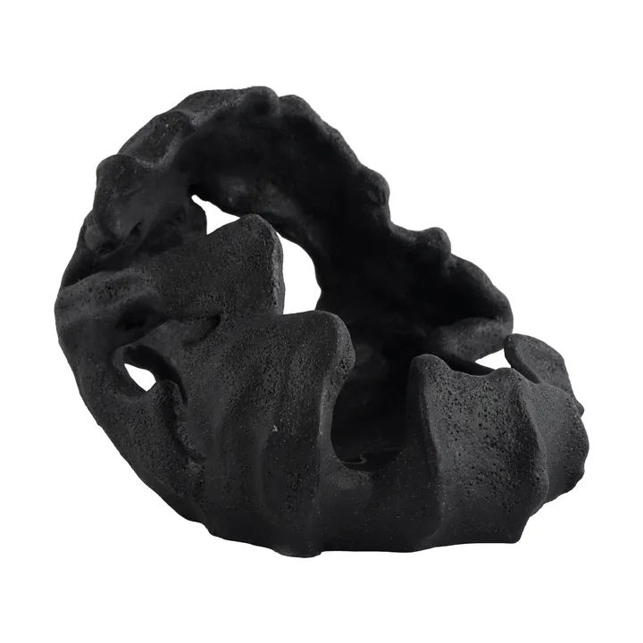Reef portacandela per candela a colonna - Nero, Ø16,5x13 cm - Mette Ditmer