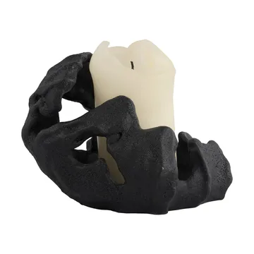Reef portacandela per candela a colonna - Nero, Ø16,5x13 cm - Mette Ditmer