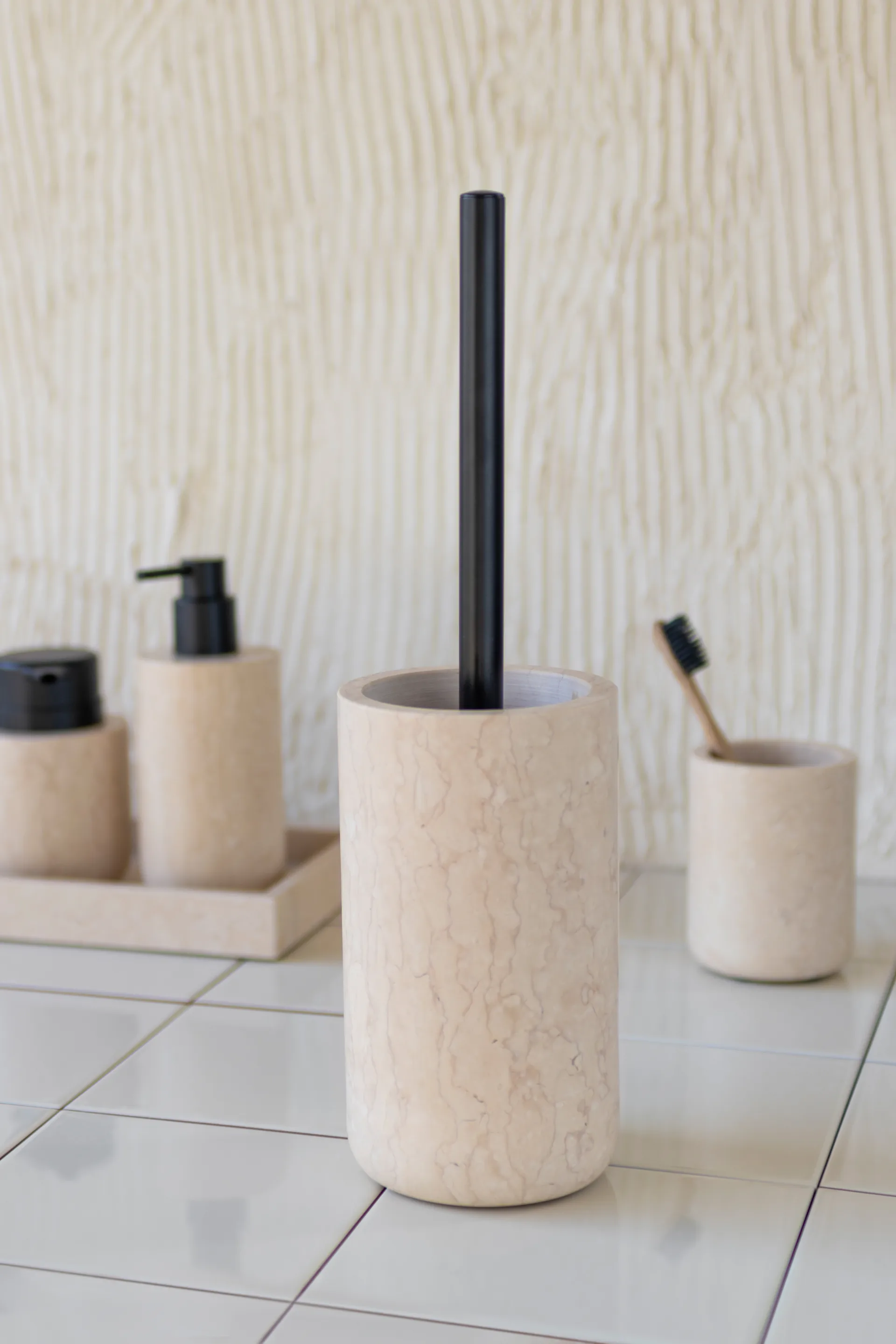 Scopino per WC Marble 36 cm, Sand Mette Ditmer