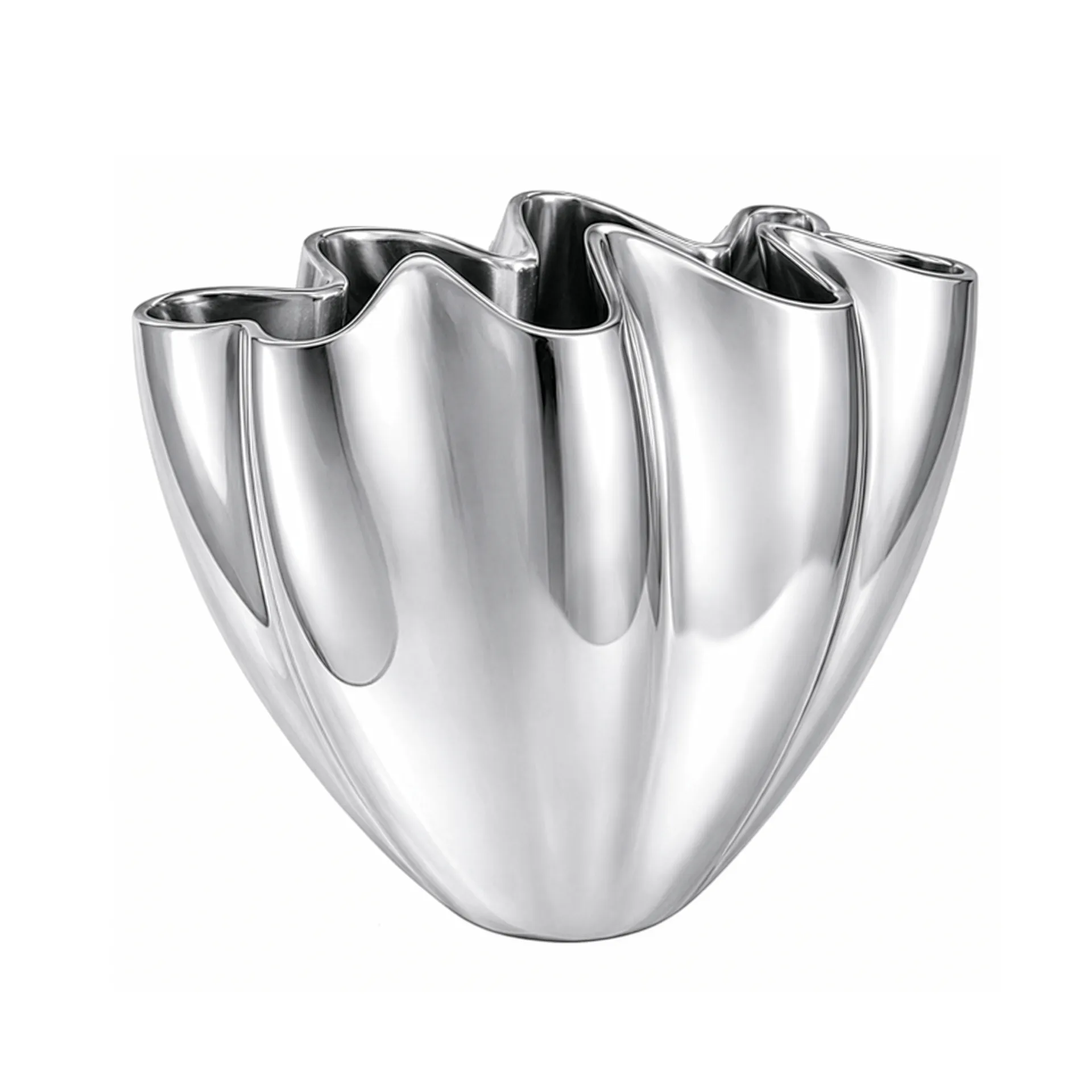 Shell vaso, Grande, 30 cm, cromo Mette Ditmer