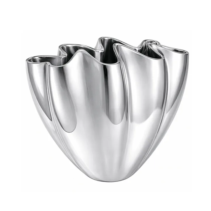 Shell vaso - Grande, 30 cm, cromo - Mette Ditmer