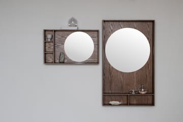 Specchio con mensola Show-me large - Scuro oliato - Mette Ditmer