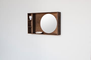 Specchio con mensola Show-me small - Olio scuro - Mette Ditmer