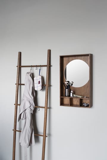 Specchio con mensola Show-me small - Olio scuro - Mette Ditmer
