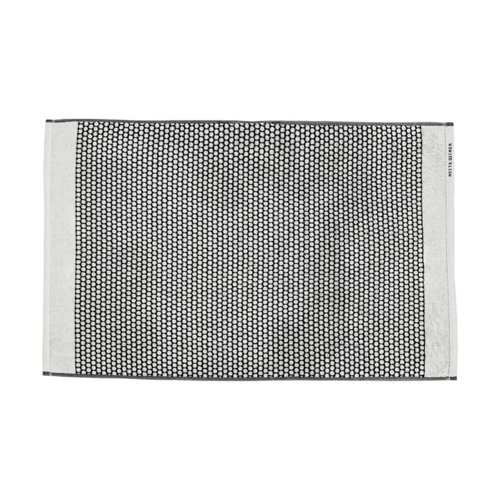 Tappeto da bagno Grid 50x80 cm - Nero, bianco sporco - Mette Ditmer
