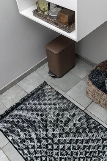 Tappeto da bagno Morocco 50x80 cm - Bianco e nero - Mette Ditmer