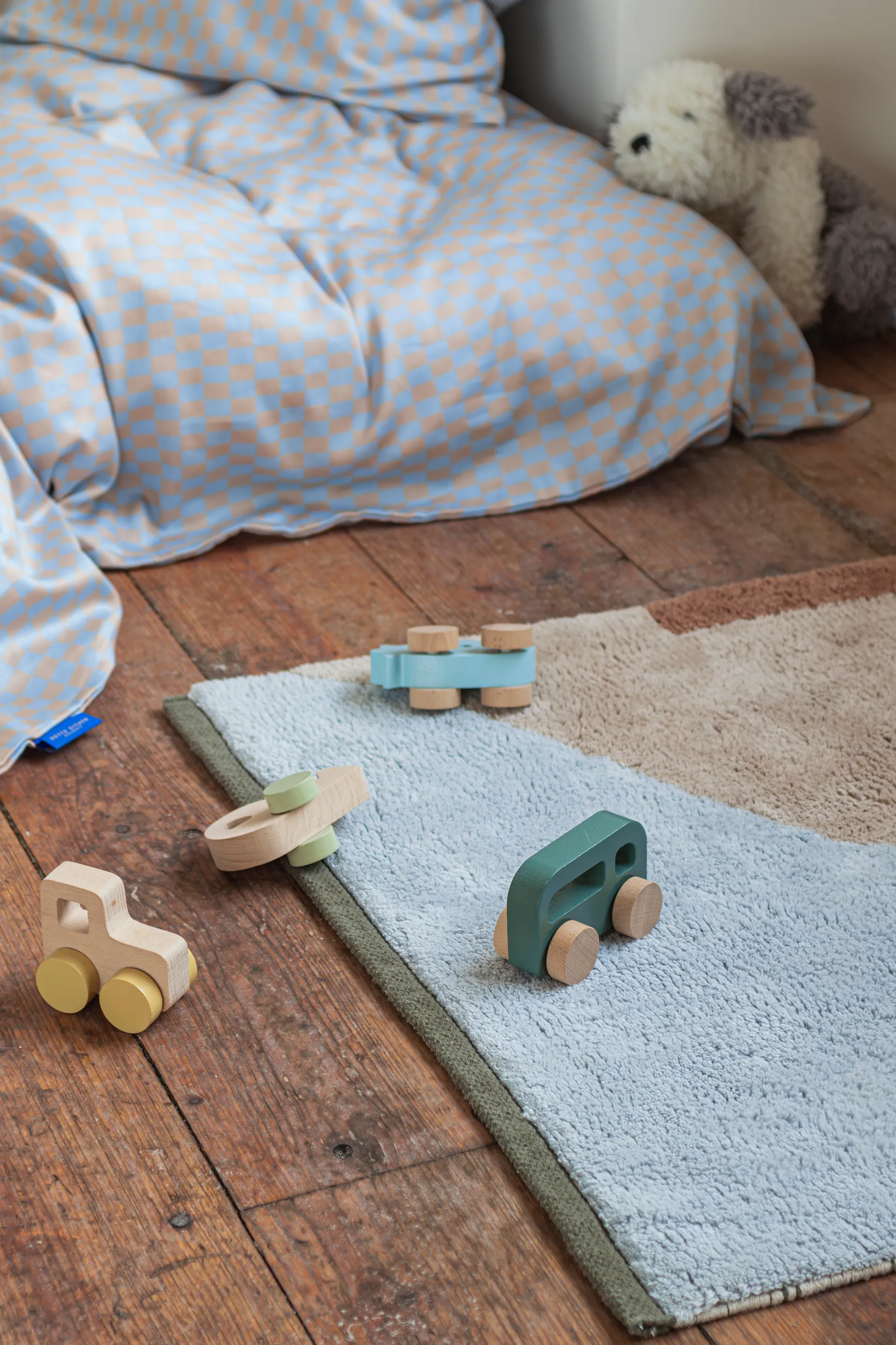 Tappeto Figura, Azzurro, 70x150 cm Mette Ditmer