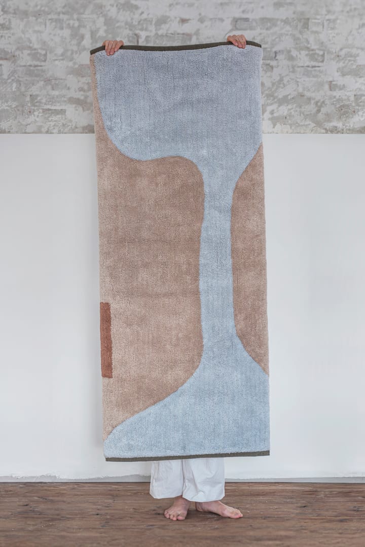 Tappeto Figura, Azzurro, 70x150 cm Mette Ditmer