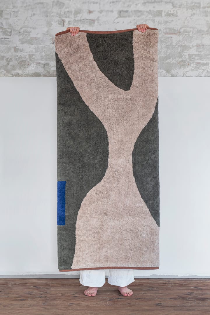 Tappeto Figura, Dark olive, 70x150 cm Mette Ditmer