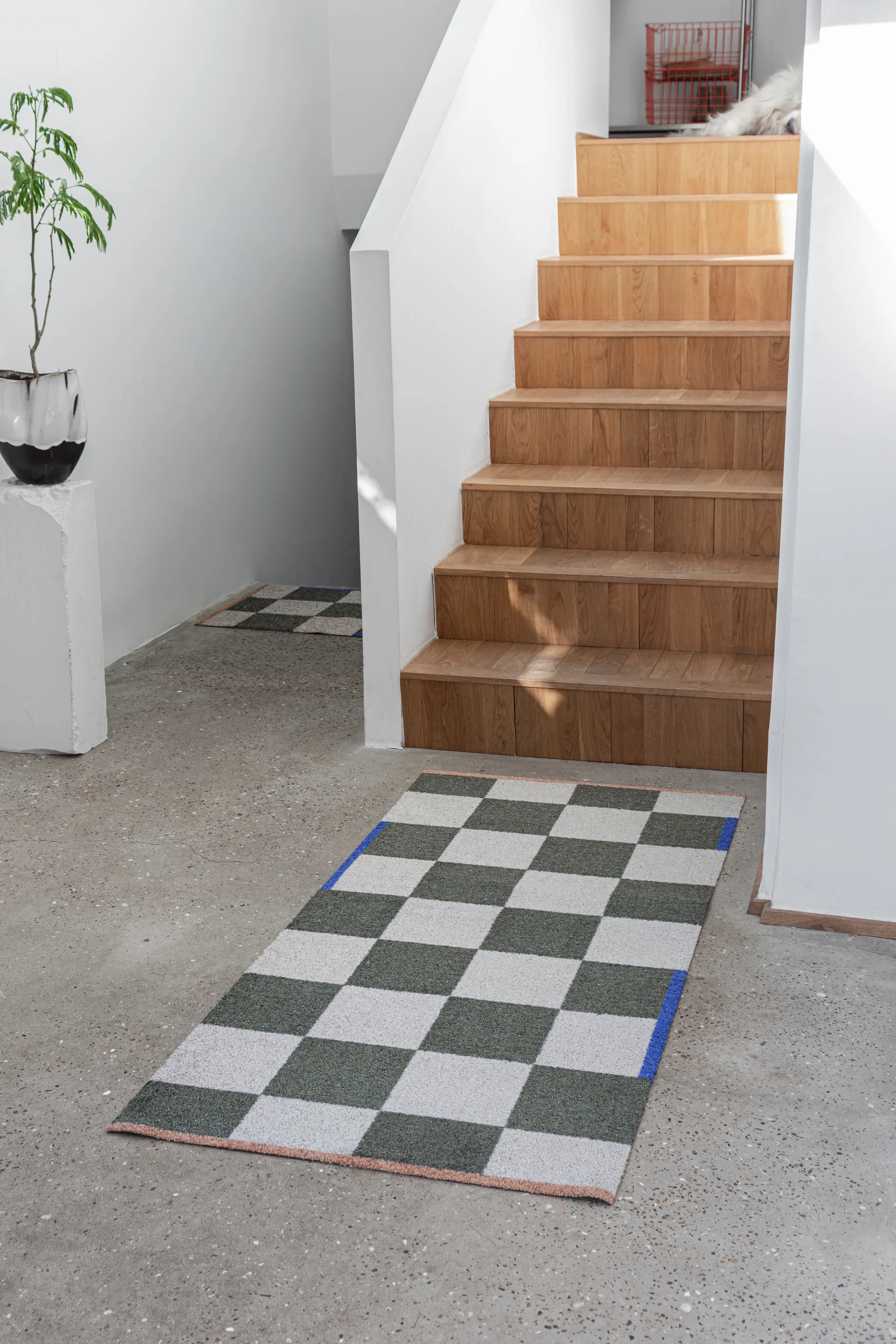 Tappeto multiuso Square large, Verde oliva scuro Mette Ditmer