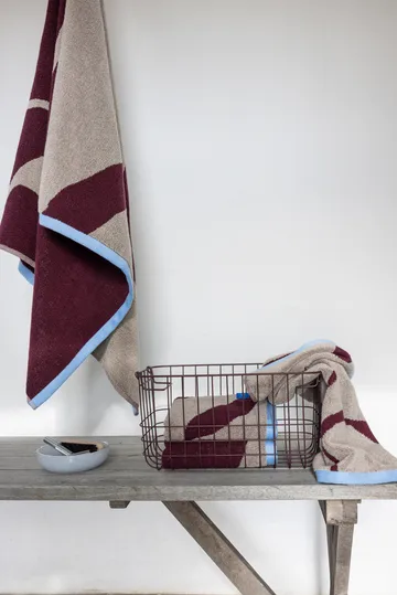 Telo doccia Nova Arte 70x133 cm - Wine-sand - Mette Ditmer