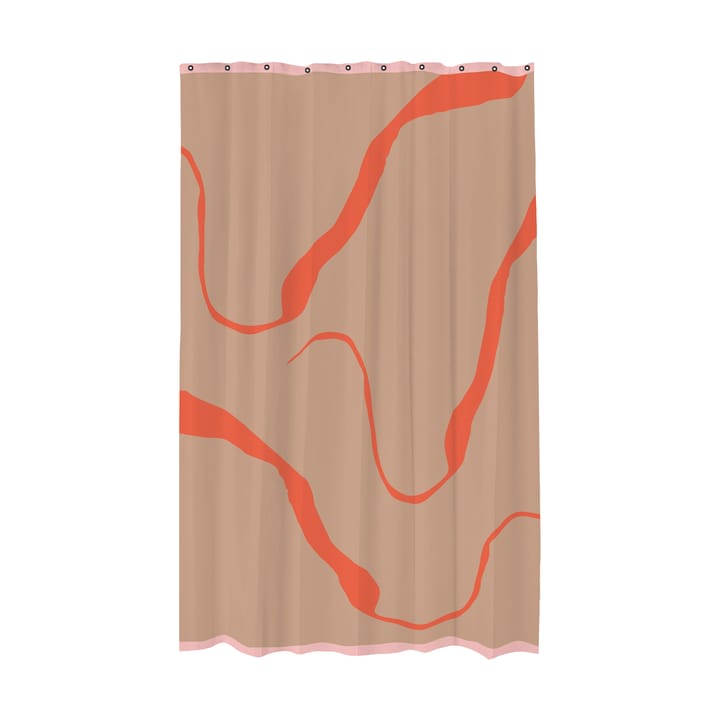 Tenda da doccia Nova Arte 150x200 cm - Caffelatte, arancione - Mette Ditmer