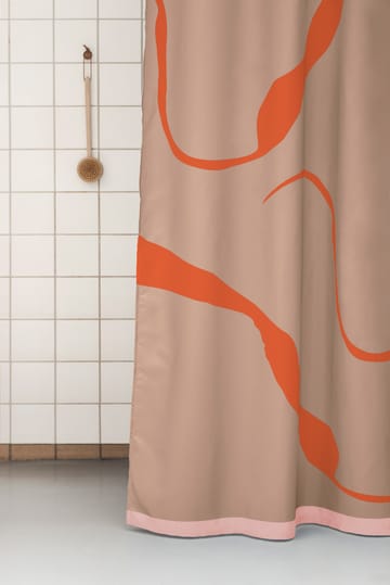 Tenda da doccia Nova Arte 150x200 cm - Caffelatte, arancione - Mette Ditmer