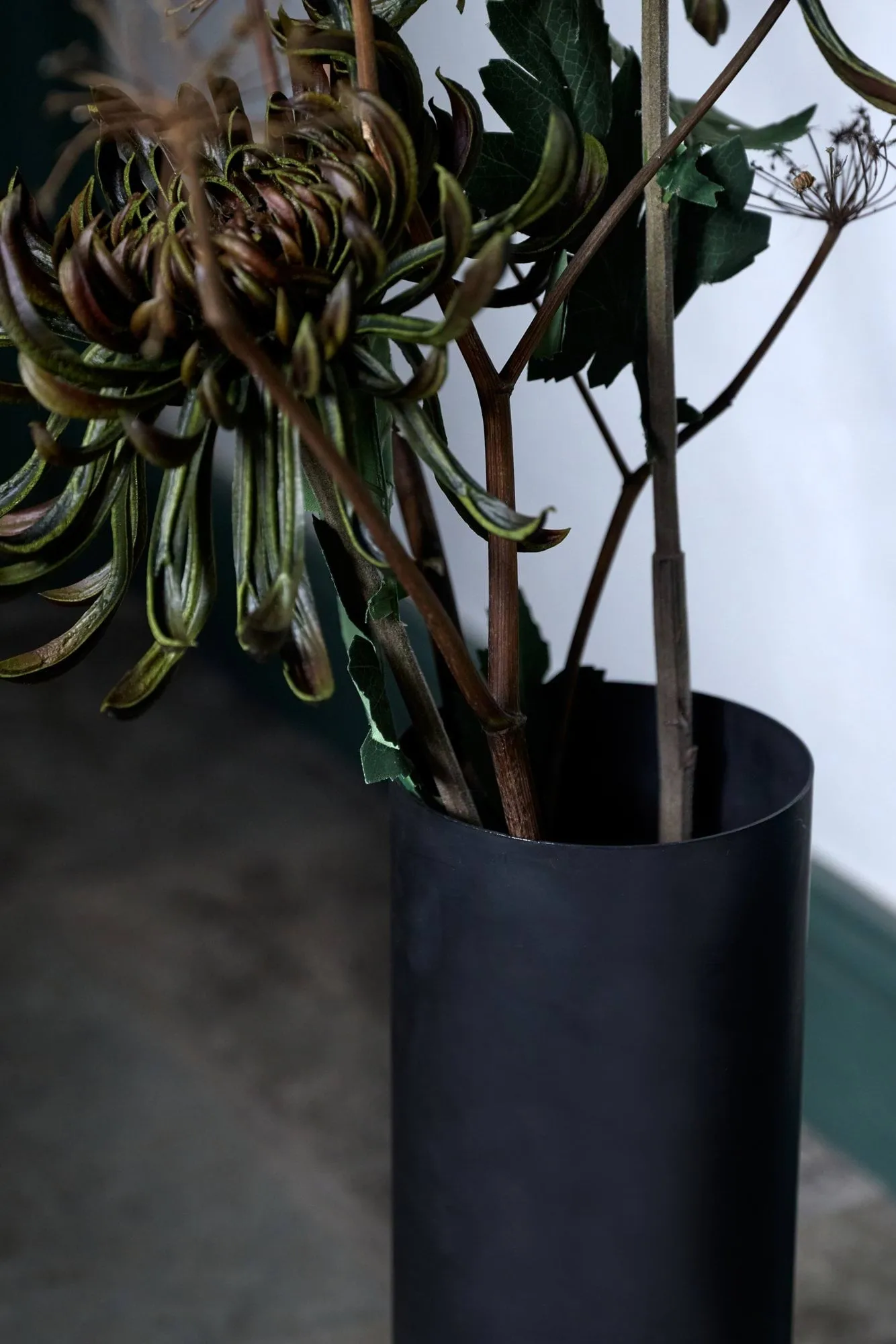 Vaso da pavimento, Nero, 40,5 cm Mette Ditmer