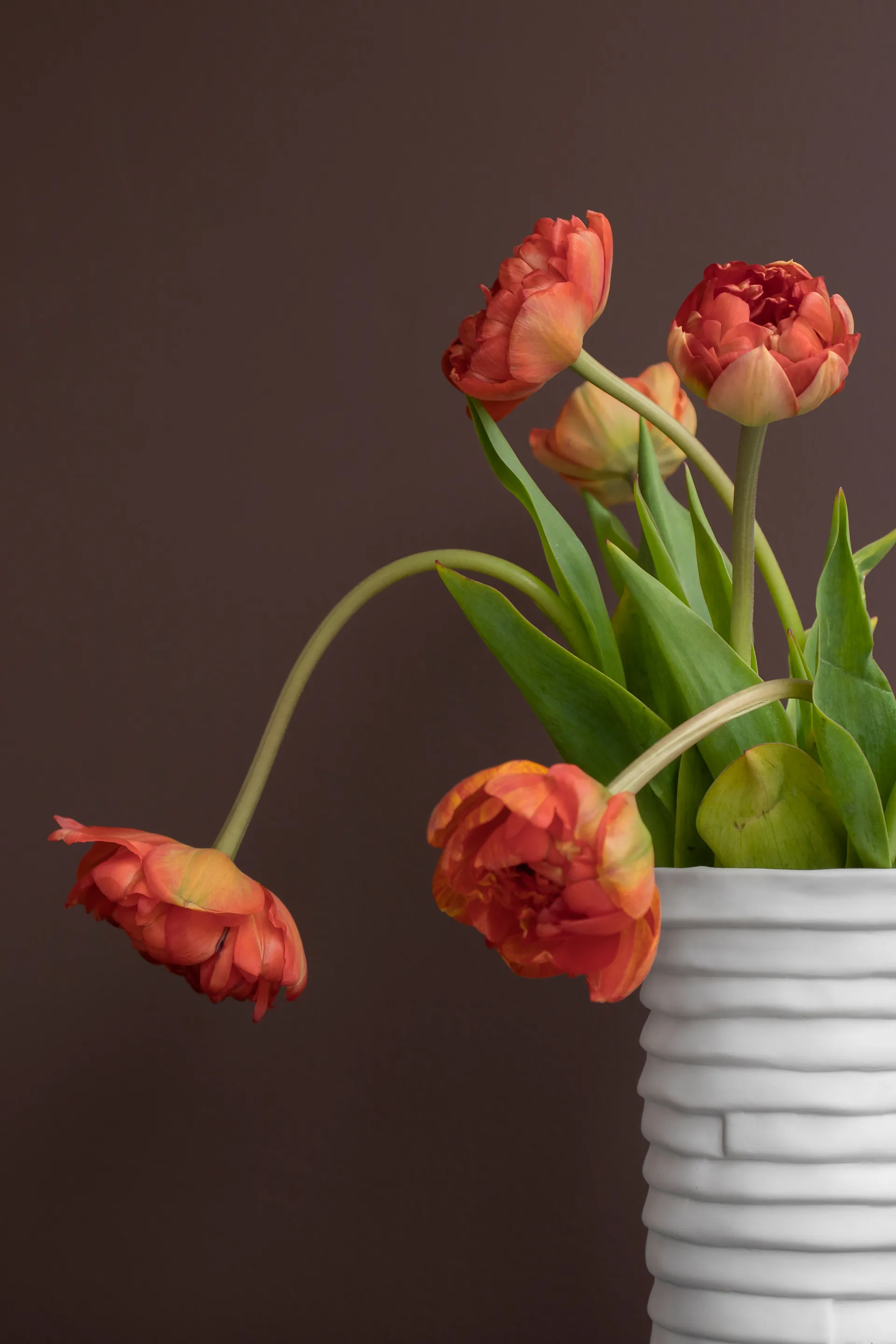 Vaso Ribbon grande 20 cm, Bianco sporco Mette Ditmer