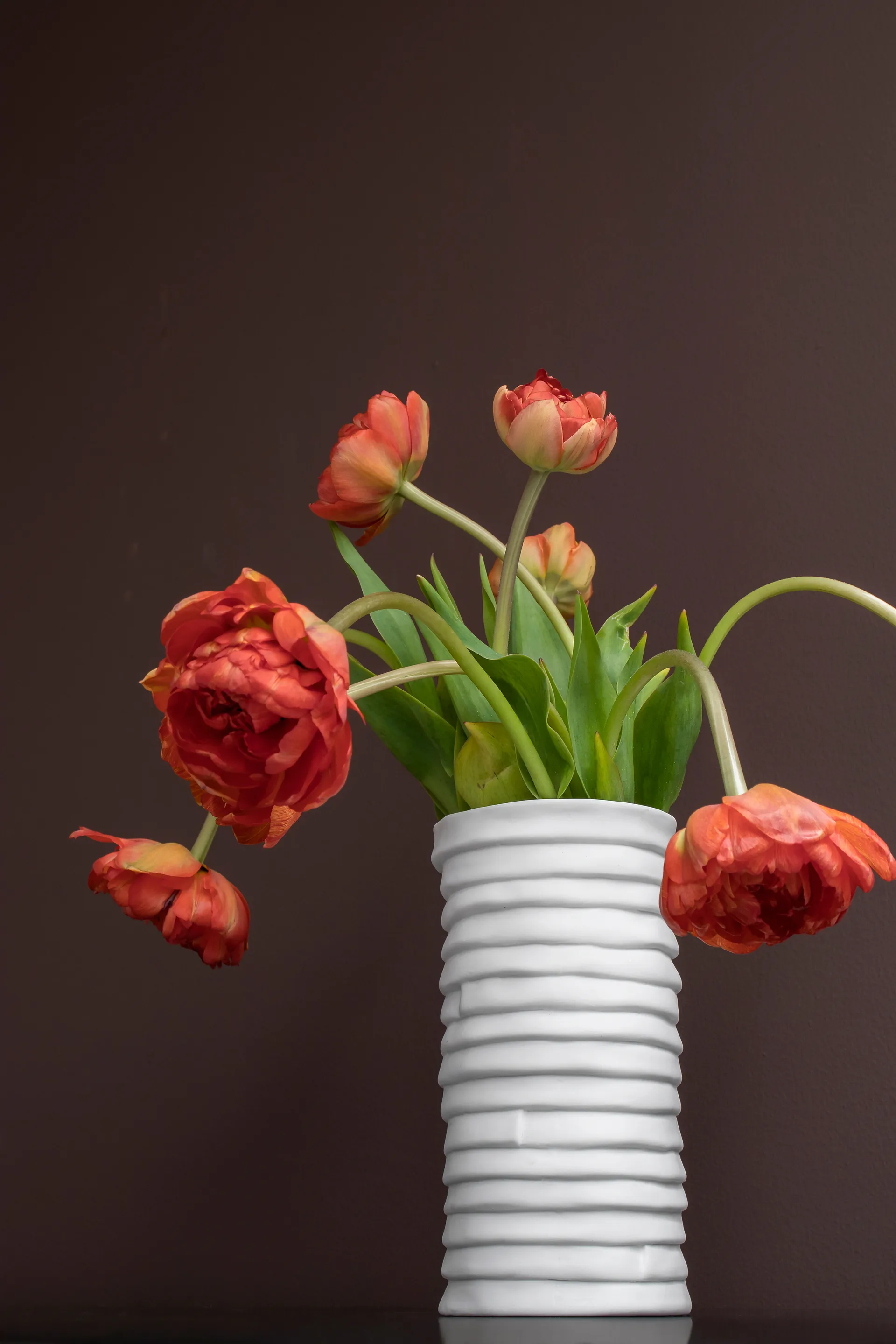 Vaso Ribbon grande 20 cm, Bianco sporco Mette Ditmer