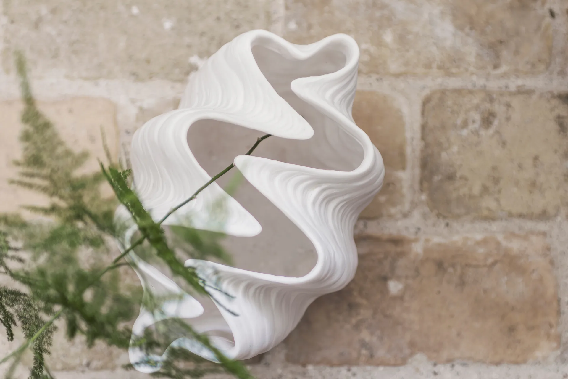 Vaso Shell, Piccolo, 22 cm, white Mette Ditmer