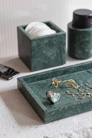 Vassoio decorativo in marmo 16x31 cm - Dark forest - Mette Ditmer