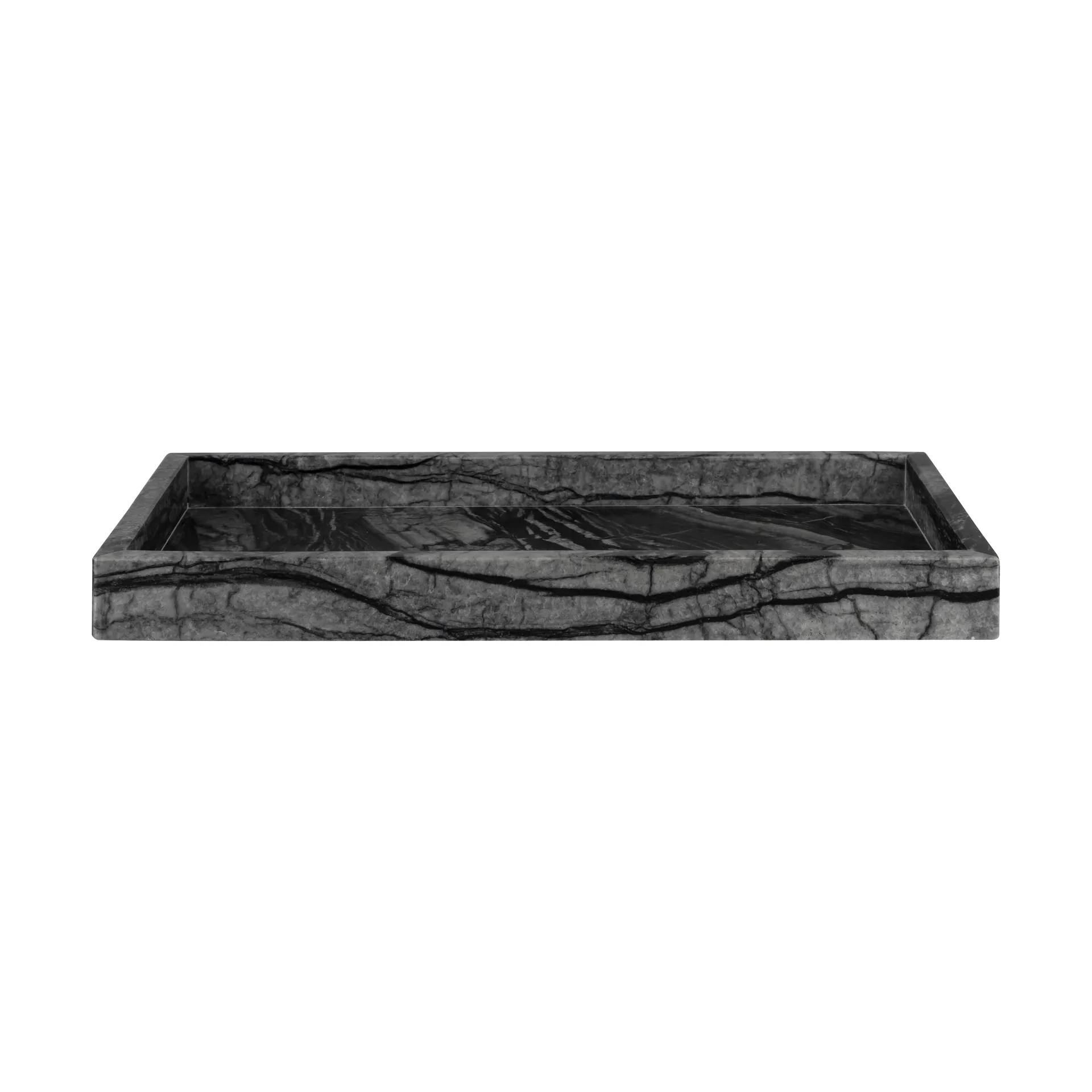 Vassoio decorativo Marble 16x31 cm, Grigio scuro Mette Ditmer